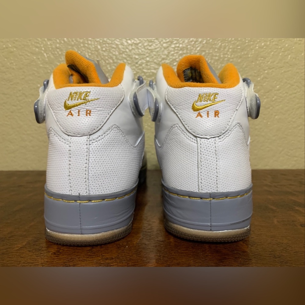 Air Jordan Retro 5/ Air Force 1 AJF5 Fusion Size 12 Orange & White Sneakers - Picture 6 of 14